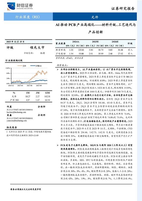 《AI推动PCB产业高端化：材料升级、工艺迭代与产品创新》PDF免费下载